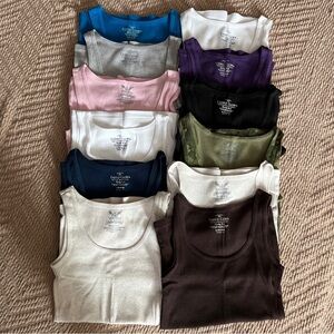Lot of 12 Faded Glory Small (4-6) Tank Tops